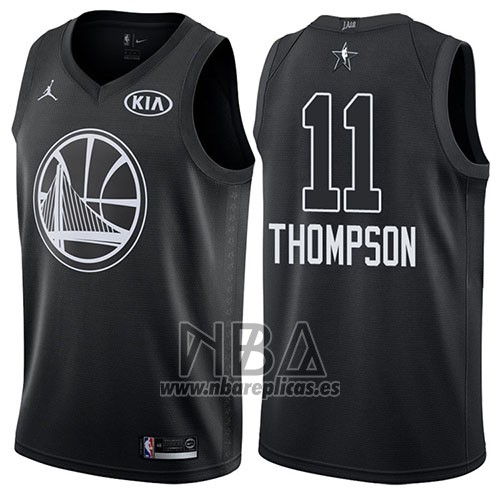 Camiseta All Star 2018 Golden State Warriors Klay Thompson NO 11 Negro